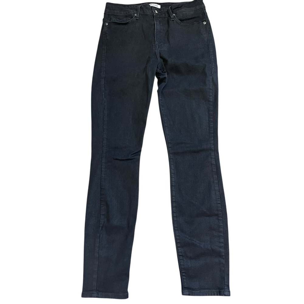 Good American Black Skinny Jeans High Rise Stretch Denim Womens 8/29